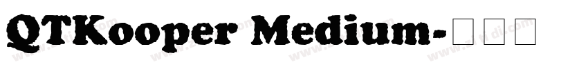 QTKooper Medium字体转换